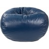 Gold Medal Medium Leather Look Beanbag Navy | Classic Bean Bags