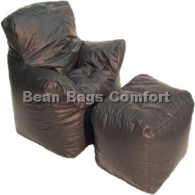 Black Bean Bag Chairs and Ottomans