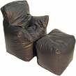 Black Bean Bag Chairs and Ottomans