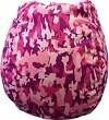 Faux Suede Urban Camo Berry Bean Bag